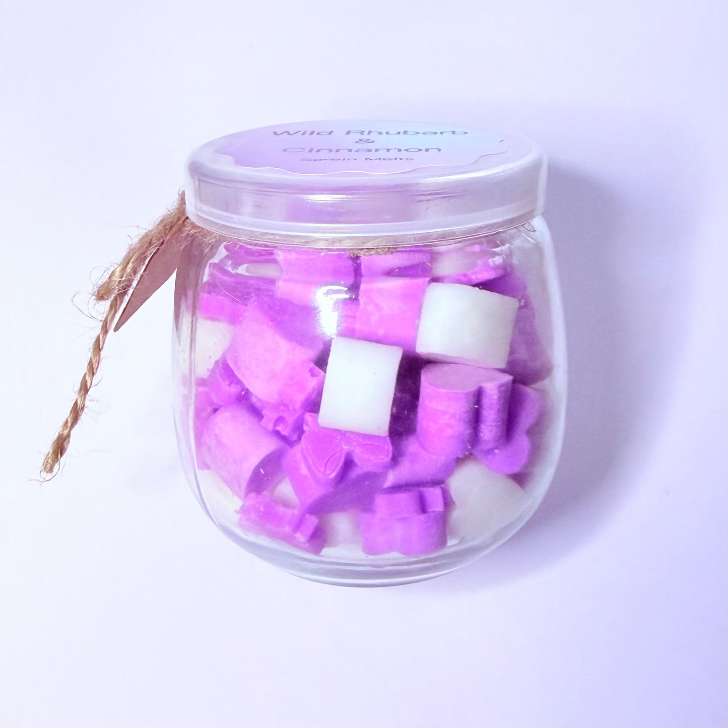 Wild Rhubarb & Cinnamon in a jar | Handmade Natural Wax Melts | Coconut & Rapeseed | Vegan & Eco-Friendly