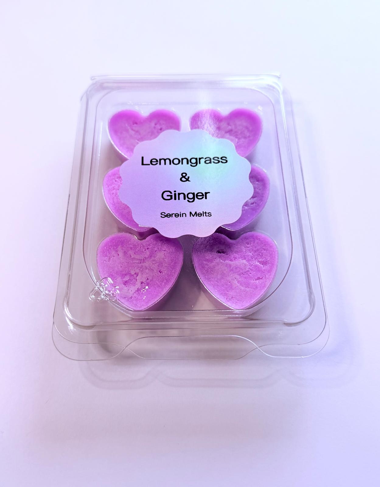 Lemongrass & Ginger | Handmade Natural Wax Melts | Coconut & Rapeseed | Vegan & Eco-Friendly