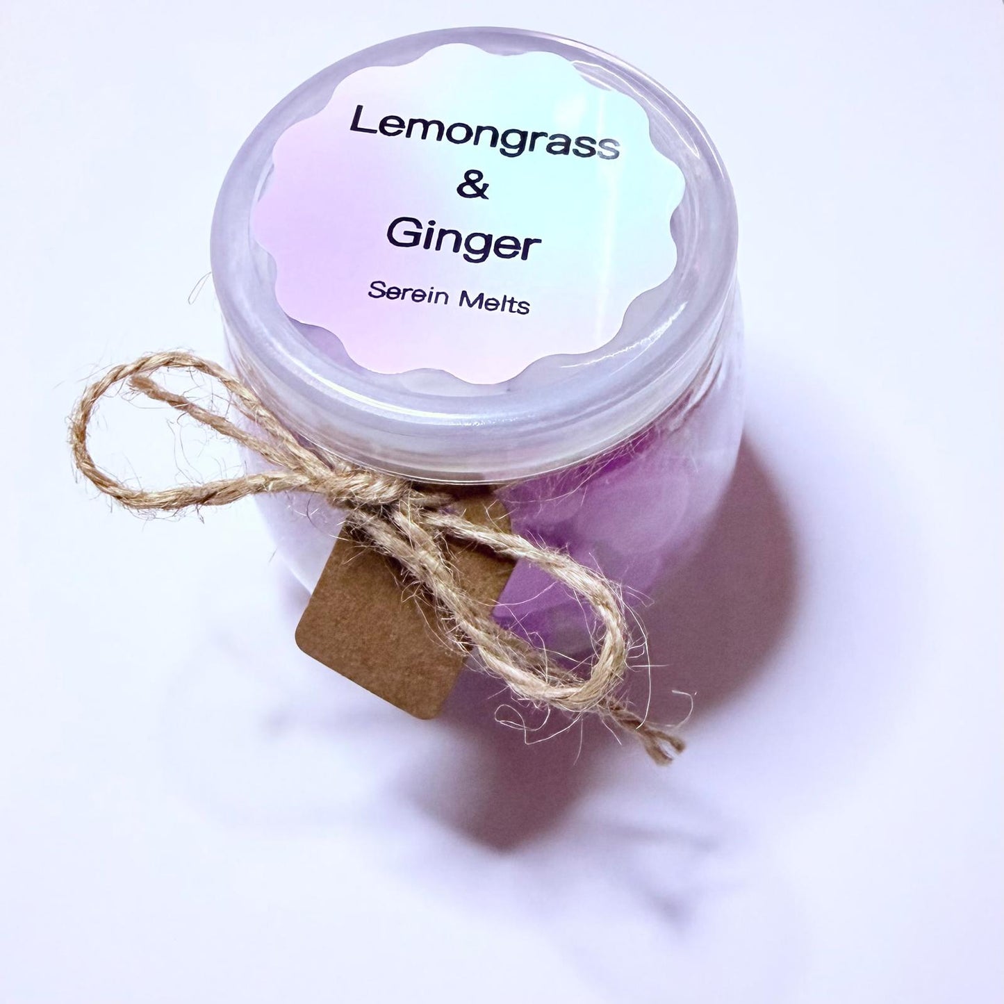 Lemongrass & Ginger in a jar| Handmade Natural Wax Melts | Coconut & Rapeseed | Vegan & Eco-Friendly