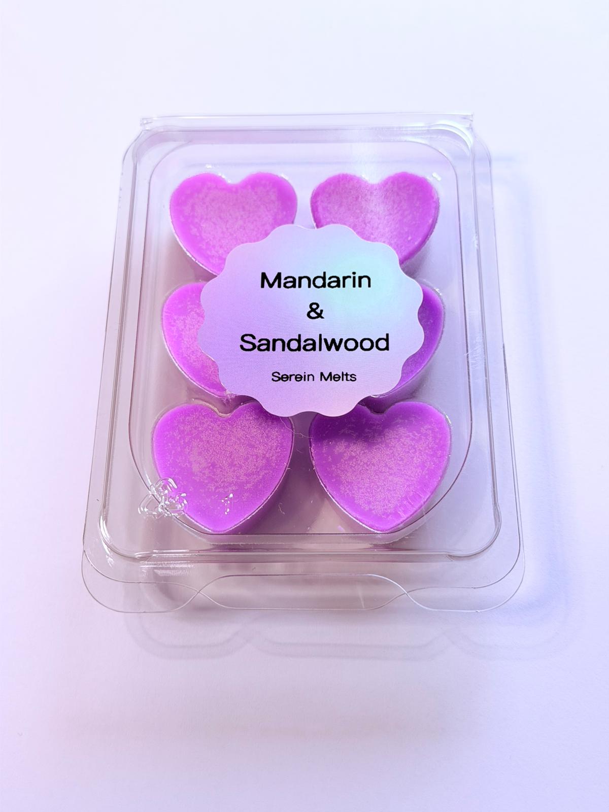 Mandarin & Sandalwood | Handmade Natural Wax Melts | Coconut & Rapeseed | Vegan & Eco-Friendly