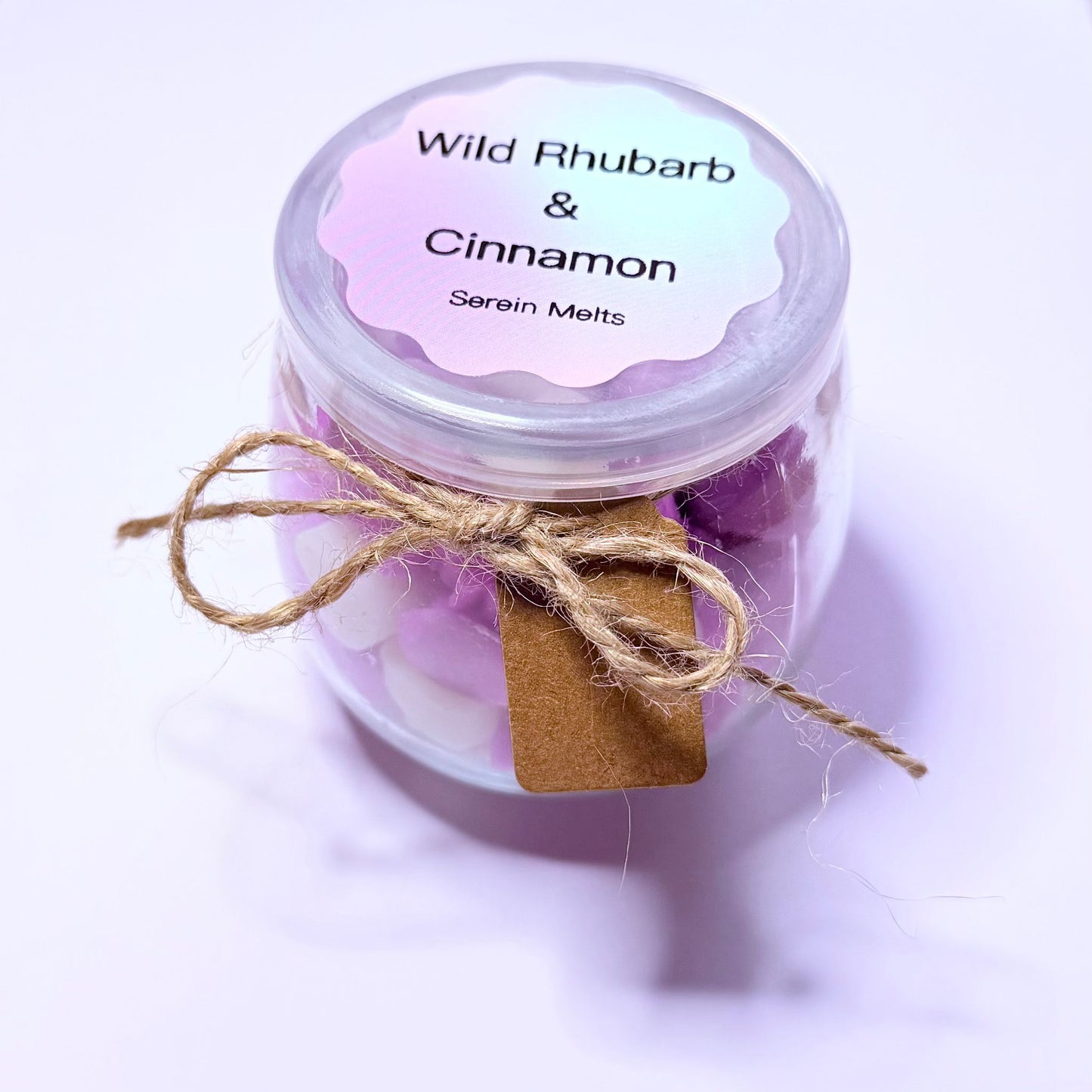 Wild Rhubarb & Cinnamon in a jar | Handmade Natural Wax Melts | Coconut & Rapeseed | Vegan & Eco-Friendly